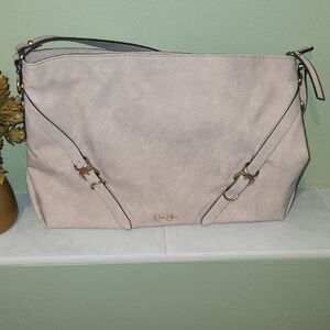Jessica Simpson Blush Pink Shoulder Bag with Gold Accents